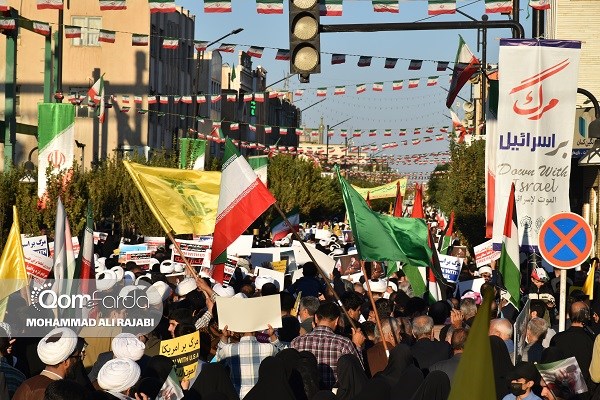 راهپیمای مردم قم در حمایت از کودکان فلسطین