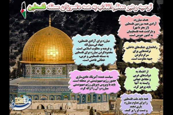 توصیه‌های رهبر معظم انقلاب درباره مسئله فلسطین