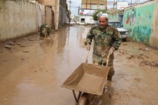 حضور جهادگران در پل دختر و کمک رسانی به سیل زدگان