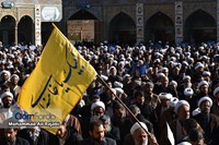 گزارش تصویری | تجمع اعتراضی مردم قم و حوزویان در محکومیت اقدام نشریه فرانسوی