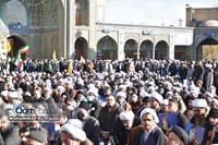 گزارش تصویری | تجمع اعتراضی مردم قم و حوزویان در محکومیت اقدام نشریه فرانسوی