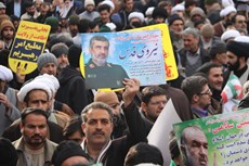 راهپیمایی مردم قم در حمایت از پاسداران اسلام