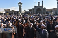 گزارش تصویری | تجمع اعتراضی مردم قم و حوزویان در محکومیت اقدام نشریه فرانسوی
