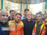 حضور پزشکیان در محله نیروگاه قم+ تصاویر 