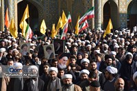 گزارش تصویری | تجمع اعتراضی مردم قم و حوزویان در محکومیت اقدام نشریه فرانسوی