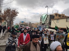  راهپیمایی مردم قم در حمایت از پاسداران اسلام  و همدردی با خانواده های داغدار سانحه هوایی